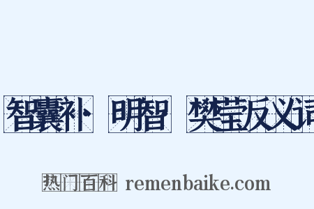 智囊补·明智·樊莹反义词是什么意思的图片